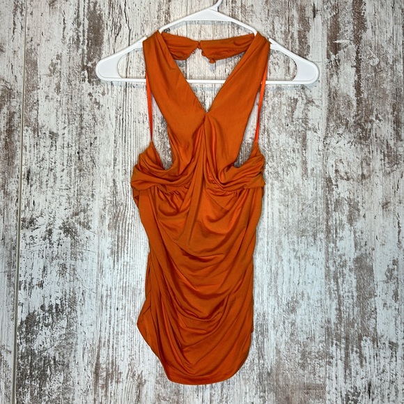 Veronica Beard Leyla Top Orange Medium NWT - Picture 5 of 6